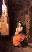 Jean Leon Gerome Arab Girl with Waterpipe oil painting reproduction